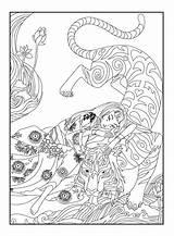 Coloring Pages Japanese Adults Tiger Japan Adult Celine Blossom Cherry Print Printable Intricate Drawing Zentangle Justcolor Color Céline Dragon Sheets sketch template