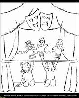 Puppet Coloring Pages Show Puppets Printable Color Getcolorings sketch template