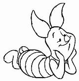 Piglet Disney Coloring Pages Characters Kids sketch template