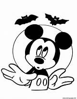 Mickey Halloween Mouse Coloring Pages Disney Bats Printable Minnie Drawing Color Print Spooky Aspects Interesting Mind Copyright Keep Getdrawings Madan sketch template