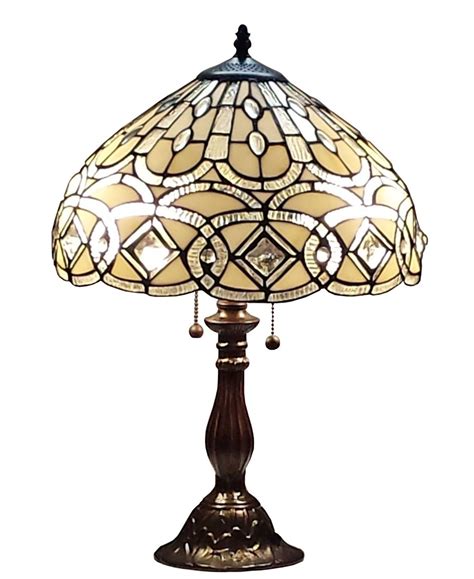 Amora Lighting Tiffany Style Geometric Table Lamp