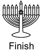hanukkah easy maze worksheet candles  menorah