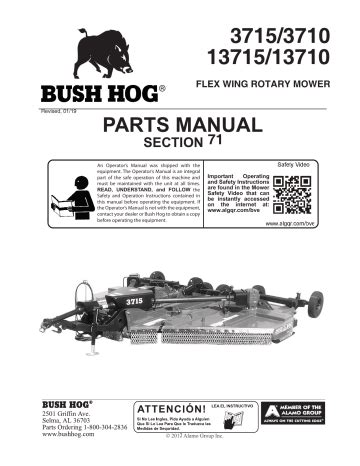 bush hog bh rotary cutter   parts manual manualzz