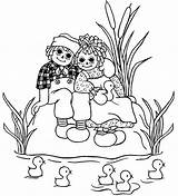 Ann Raggedy Andy Abc Colouring sketch template