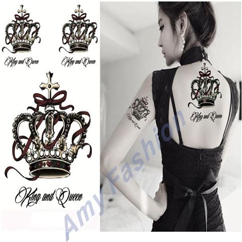 Hot New 3d Design Tattoo The Luxury Crown Style Temporary Tattoo