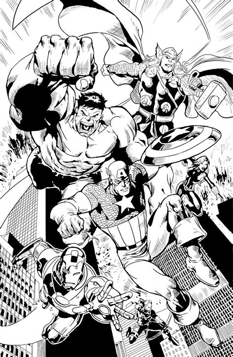coloring pages avengers drawing  kids