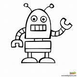 Robot Coloring Pages Robots Kids Simple Drawing Colouring Print Draw Printable Outline Lego Beep Clipart Color Kiddycharts Easy Para Clip sketch template