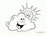 Coloring Pages Clouds Cloud Weather Popular Kids sketch template