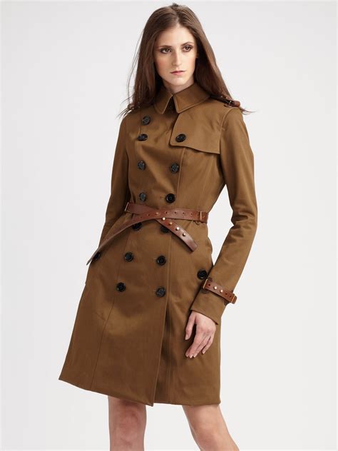 womens brown leather trench coat coat nj