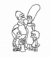 Coloring Simpsons Pages Simpson Homer Family Kids Popular Printable Coloringhome sketch template