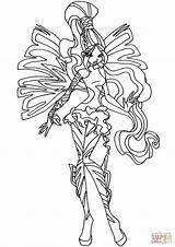 Winx Sirenix Layla Kolorowanki Kolorowanka Believix Druku Supercoloring Ausmalbild Enchantix sketch template