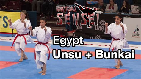 Egypt Female Team Kata Unsu Bunkai Bronze Final 21st Wkf World