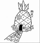 Spongebob Patrick Drawing Coloring Pages House Squarepants Pineapple Getdrawings sketch template