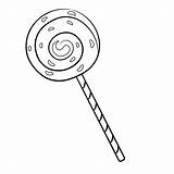 Lollipop Coloring Colouring Pages Printable Kids Sheet Food sketch template