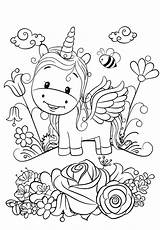 Coloring Pages Unicorn Baby Kids Cute Preschool Unicorns Printable Color Girls Printables Books Print Book Colouring Sheets Animal Disney Cuties sketch template