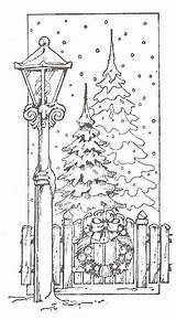 Coloring Pages Christmas Adult Winter Stopping Thanks Great sketch template