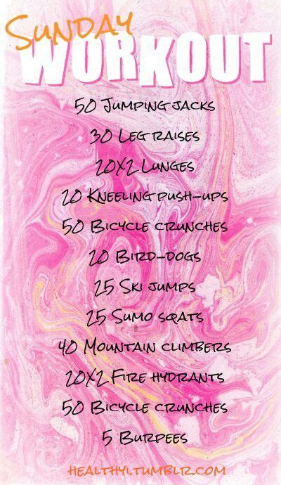 Sunday Workout Sunday Workout Workout Food Inspiration Board Fitness