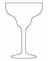 Glass Margarita Outline Wine Template Printable Patterns String Templates Crafts Stencil Doodle Stencils Martini Pattern Glasses Coloring Quilt Shape sketch template