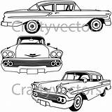Bel Chevy Air 1958 Chevrolet Vector Drawing 1955  Coloring Zoom Sketch Template sketch template