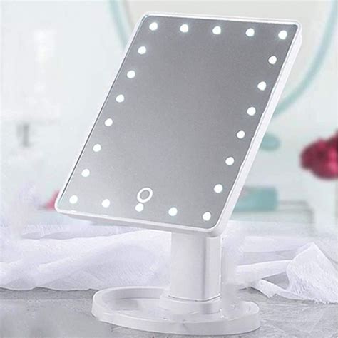 lighted makeup mirror vanity mirror  lights touch screen dimming