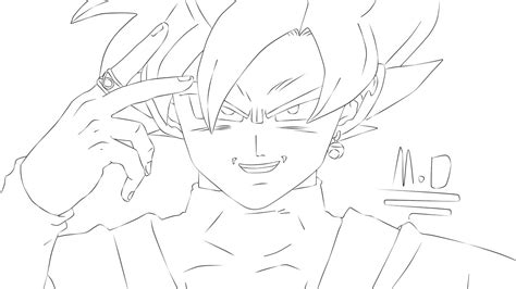Speed Art Fanart Goku Black No Color Youtube
