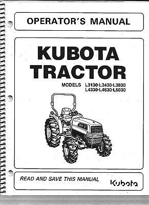kubota       tractor operator manual  ebay