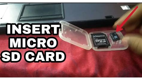 insert micro sd card  laptop  english youtube
