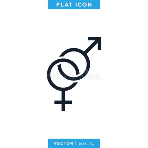 Gender Icon Male And Female Sex Symbol Vector Design Template Stock