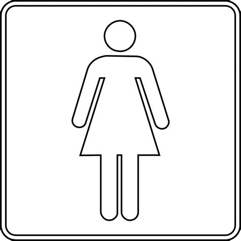 womens bathroom symbol clipart