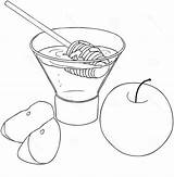 Coloring Honey Apple Eat Kids sketch template