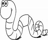 Colorear Gusanos Gusano Worm Worms Bug Compartan Disfrute Pretende Motivo sketch template
