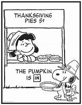 Coloring Charlie Brown Pages Thanksgiving Popular sketch template