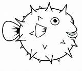 Fish Puffer Coloring Pages Drawing Pufferfish Tuna Happy Clip Clipart Small Globefish Para Colorir Peixe Cartoon Printable Color Getdrawings Sheets sketch template