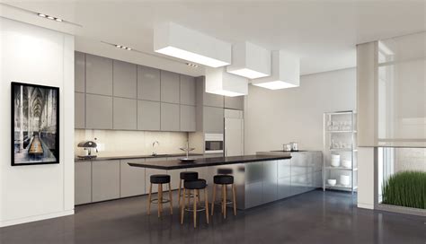 gray kitchen units interior design ideas