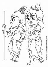 Krishna Drawing Baby Sri Line Balarama Lord Pages Pencil Template Coloring sketch template