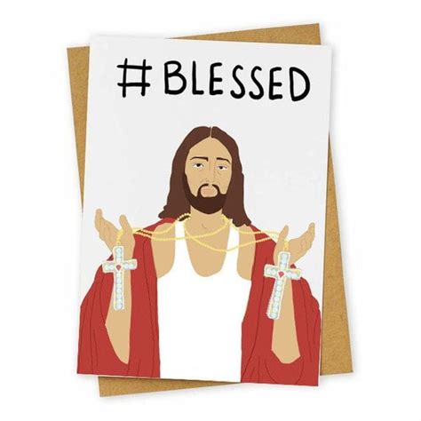 Hashtag Blessed Holiday Card Funny Holiday Cards