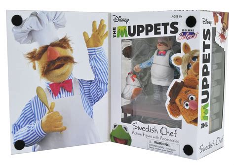 muppets select swedish chef deluxe figure packaging  toyark