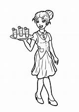 Waitress sketch template