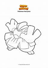 Pokemon Hariyama Supercolored Raboot sketch template