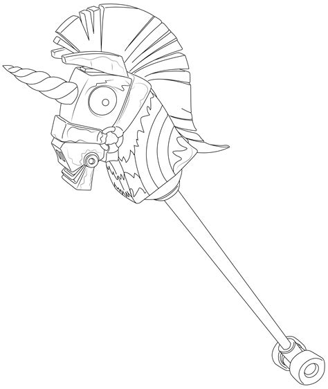 fortnite pickaxe  colouring pages