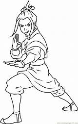 Coloring Katara Avatar Airbender Pages Last Coloringpages101 sketch template