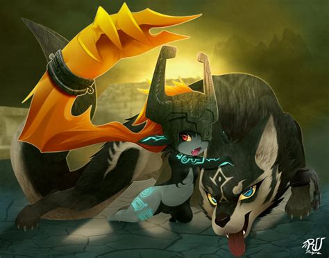 midna and wolf link by phation on deviantart