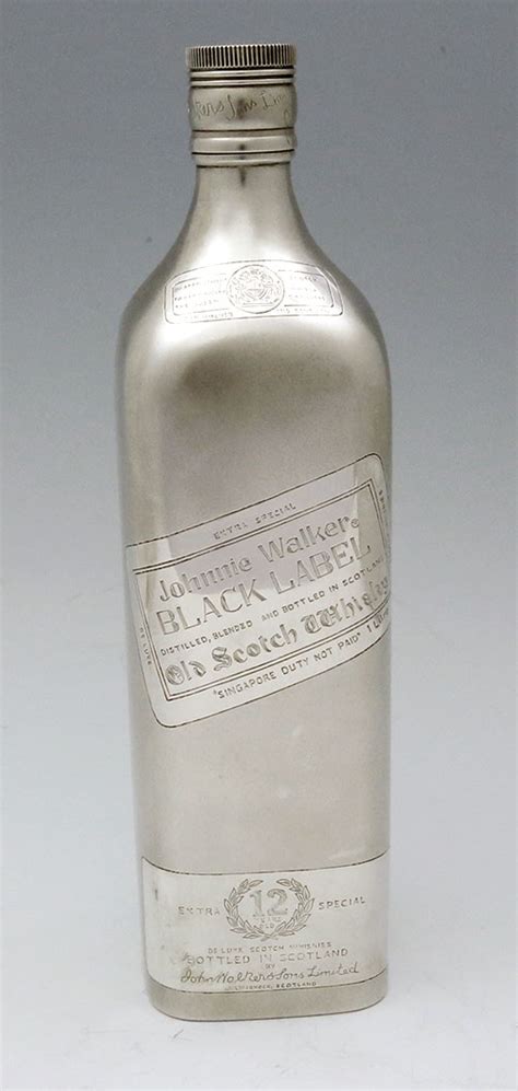 sterling silver johnnie walker bottle black label