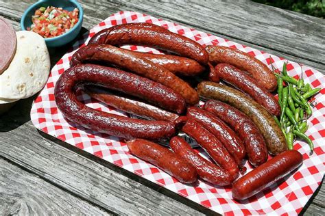 great texas  sausages    cooking