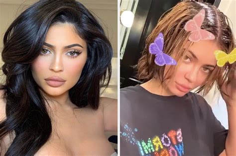 kylie jenner showed us what her real hair looks like