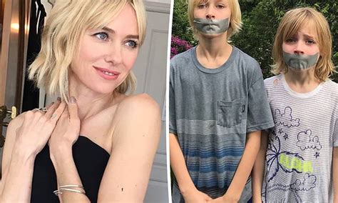 Naomi Watts Gags Her Young Sons With Tape For A Bizarre Mothers Day
