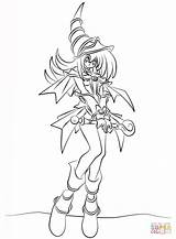 Gi Yu Magician Oh Coloring Dark Girl Pages Drawing Printable Yugi Print Anime Manga Color sketch template