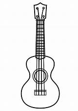 Ukulele Coloring Pages Printable Drawing Tattoo Print Instruments Printables Visit sketch template