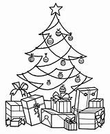 Christmas Coloring Tree Pages Printable Kids sketch template