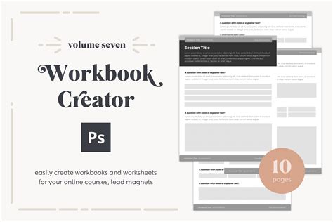 workbook template vol  creative photoshop templates creative market